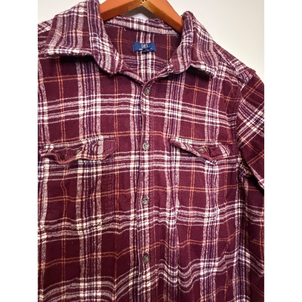George Flannel Mens‎ Button Up XL Plaid Causal Warm Everyday Classic Country - Picture 4 of 6